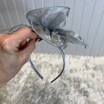 Gray Flower Sheer Fascinator w Attachable Headband OSFA Photo 2