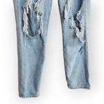American Eagle  Ripped Mom Jean High Rise Destroyed Straight Leg Jeans 4 Photo 3