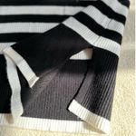 Philosophy : Mock Neck Black and White Color blocked Stripped Sweater Photo 4