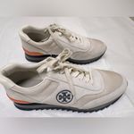 Tory Burch  Cream and Navy Sneakers Photo 4
