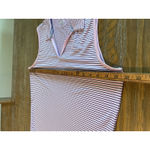 Adidas  Womens Golf Sleeveless‎ Polo Shirt Pink Stripe Size Medium Athleisure Top Photo 6