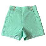 Walter Baker NWT Molly High Waist Twill Shorts Light Mint Greenin Size 6 Small Photo 0