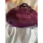 Puma  Purple Patent Vinyl Mini Handbag Purse Logo Zip Closure Studs Photo 4