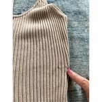 WAYF '98 Beige Ribbed Knit T Back Midi Dress with Side Slit Size 1X Photo 7