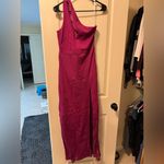 Lulus Magenta One-shoulder Cutout Maxi Dress Photo 4