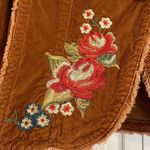 Kikit Jeans Y2K brown corduroy embroidered floral jacket small Photo 3