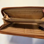 Etienne Aigner  Tan Leather Zip Wallet Photo 5