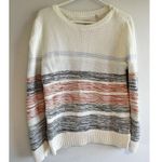 Barbour  Littlehampton Patterned Jumper White Striped‎ Chunky Knit Womens UK 14 Photo 1