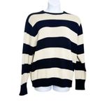 Brandy Melville John Galt Navy & White Striped Thick Knit Sweater Photo 1