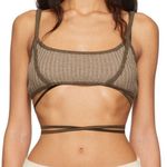 Danielle Guizio Taupe Wool Bra Top Photo 2
