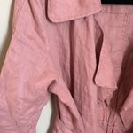 Catherine Malandrino Pink 100% linen wrap coat Size medium Photo 2