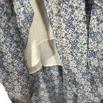 Max Studio  Blue & White Floral Tiered Flutter Short Sleeve Dress Women Sz S Photo 6