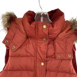 H&M Label Of Graded Goods Women's Puffer Vest Removable Faux Fur Lined Hood Photo 2