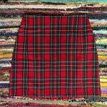 Brandy Melville Red Plaid Skirt Photo 0