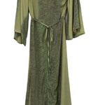 Raga Maxi Dress Rustic Romance Empire Waist Flowy Paisley Print Green NEW XS Photo 5