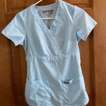 Grey's Anatomy  professional wear scrub top in blue size xsmall Photo 0