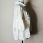 For Love & Lemons  White Buttercup Ruffled Tie Neck Top Photo 5