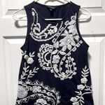 Lucky Brand  Navy Blue Embroidered Tank Top Small Photo 0