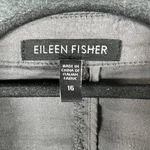 Eileen Fisher  Linen Blend Jacket Blazer Womens 16 Gray V-Neck Long Sleeve Casual Photo 4