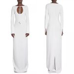 Et Ochs Gabriella Open Neck Gown Long Sleeve Dress in White, NWT, Size 4 White Photo 2