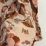 Ambra Maddalena Australia floral button down shirt blouse fall size 12 aus/ us 8 Brown Photo 2