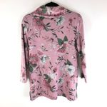 Cathy Daniels  Womens Tunic Top Cowl Neck Rhinestones Floral Knit Pink Size S Photo 1