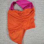 Lauren Ralph Lauren One Piece Swimsuit Womens 8 Orange Pink Ruched Halter Tie Photo 10