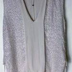 3.1 Phillip Lim  Cream Silk Textured Sleeveless Plunge Blouse Size 2 XS Photo 0