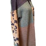 Anthropologie Pilcro  Earthy Colorblock Leopard Print Longline Duster Cardigan Photo 4