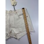 Levi's  501‎ High Rise Denim Shorts Frayed Hem White Premium Size 30 Photo 4