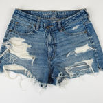 American Eagle Women's Size 4 Strigid Distressed Denim Cutoff Shorts Blue Photo 0