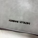 Adrienne Vittadini Burgundy and light gray combo satchel / cross bag Photo 14