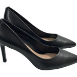 Karl Lagerfeld NWT Paris Glora Point Toe Black Leather Pumps Sz 9.5 US 40.5 EU Photo 0