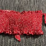 SheIn Confetti Heart Shirred Tie Front Top Photo 1