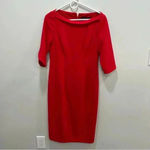 Black Halo  Petal Sleeve Dress in Chic Red,‎ Size 8 Photo 1