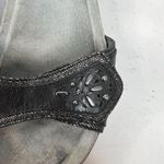 Dansko  Size 38 7.5 - 8 Sandals Blythe Black Nubuck Suede Flat Laser Cut Detail Photo 7