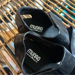 Munro  Nissa Ankle Strap Sandal Black Calf‎ Leather Size 9W Photo 5