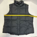 Lands' End Lands’ End Black Puffer Vest, Size XL - Snap Button Front, Cozy & Warm! Photo 10