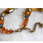 Source Unknown Vintage Boho Chic Chunky Colorful Acylic Beaded Brass Tone Choker Necklace Photo 1