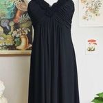 Oleg Cassini Black Ruffle Cocktail Dress Sweetheart Neckline size 8 medium Photo 0