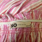 SO  Strappy linen blend pink stripe maxi dress | medium Photo 4