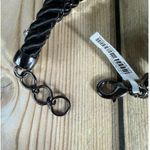 Banana Republic NWT Black Rope Rhinestone Floral Stations Bracelet 7-8” MSRP $48 Photo 6