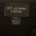 St. John  Caviar Black knit wool Blazer Jacket  Sz M Photo 3
