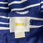 Maeve  Anthropologie Abstract Stripes Navy Blue Circle Swing Skirt Women’s Size 0 Photo 3