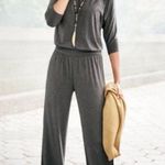Soft Surroundings Toujours Jumpsuit Wide Leg Soft Stretch Jersey Knit Large Photo 13