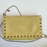 Valentino Garavani  light yellow rockstud single pocket flap crossbody bag Photo 1