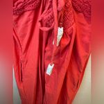 Free People  NWT Lovey Maxi Dress Red Crochet Cotton Size M Photo 7