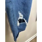 NY & C Curvy Boyfriend Womens Jeans Size 16 STraight Blue Distressed Plaid Photo 2
