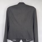 CAbi  Military Blazer Jacket Womens 10 Gray Embroidered Polyester Metal Buttons Photo 10