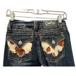 Miss Me Vintage Y2K  Size 26 Cow Hide Western Bootcut Embroidered Jeans Low Rise Photo 1